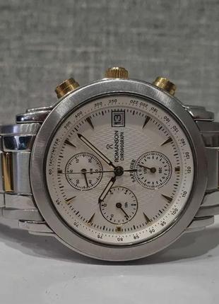 Чоловічий годинник часы romanson tm0506m sapphire chronograph