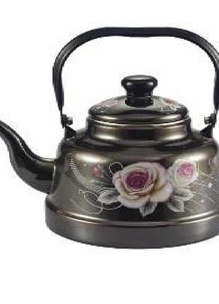 Чайник емальований edenberg 1,7 л (eb - 3355) троянда