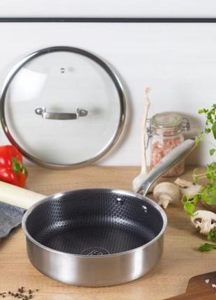 Сковорода глибока 28см edenberg eb-14153 з нержавіючої сталі (eb-14153)