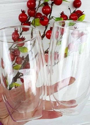 Набор стаканов с двойными стенками 450мл 2шт