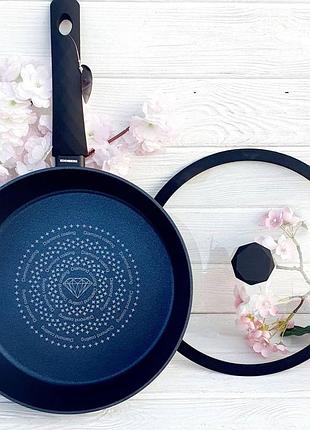 Глубокая сковорода edenberg 26см с крышкой eb-3492