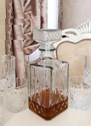 Набор стаканов для виски 6х200мл + графин s&t 9099