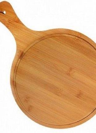 Доска круглая с ручкой дерево для пиццы 50 * 35 fru-783