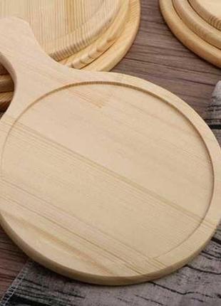 Доска круглая с ручкой дерево 38 * 26 fru-781