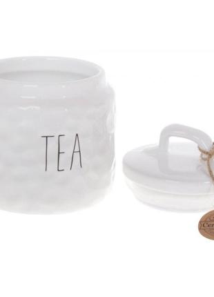 Банка 800мл для хранения чая керамика bianco 979-335