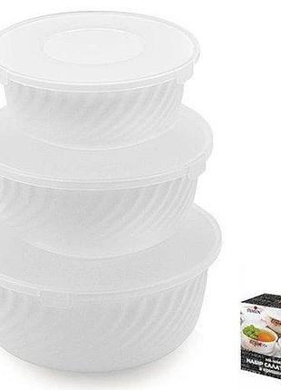 Набір салатників з кришкою stenson ms - 1098 6 предметів (ms-1098)