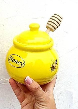 Медовниця bona "бджілка" 450мл з ложкою-булавою bd-979-309 (979-309)