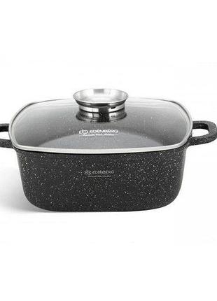 Кастрюля-казан edenberg 3,7л eb - 8112 с гранитным антипригарным покрытием и крышкой