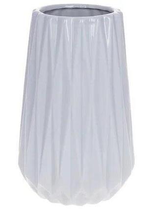 Ваза керамическая бонади 21см грани-белая 733-122