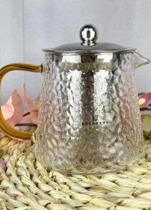 Заварочный чайник elenberg 600мл термостойкое стекло eb-19062