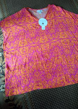 Жіночий одяг/нова блузка туніка батал оверсайз 🩷 пог 77 см7 фото