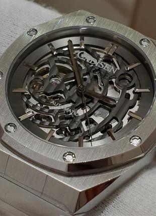 Чоловічий годинник часы cadisen automatic 42mm sapphire skeleton c8183m nh70a6 фото