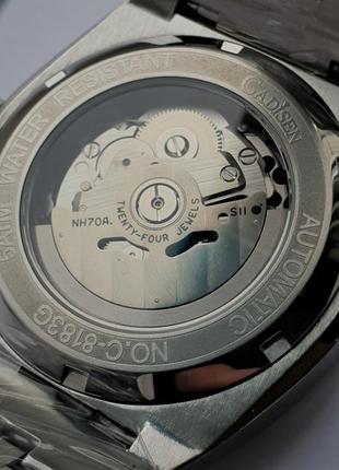 Чоловічий годинник часы cadisen automatic 42mm sapphire skeleton c8183m nh70a