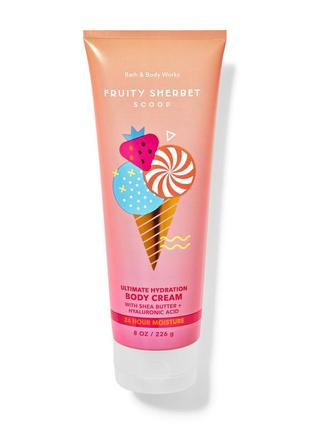 Увлажняющий крем для тела bath &amp; body works fruity sherbet scoop