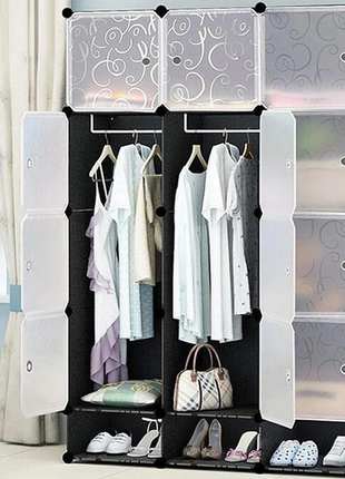 Шкаф для вещей и обуви пластиковый шкафчик