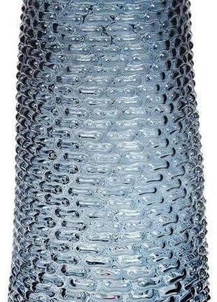 Ваза скляна  бонади флора 33см-голуба 591-244