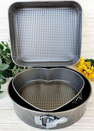 Формы для выпечки разъемные набор из 3 шт stenson mh-0122