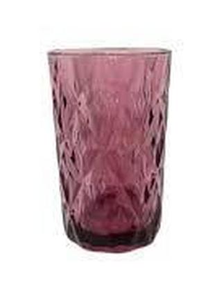 Набор стаканов из цветного стекла "рубин" 350мл 6шт helios 6451