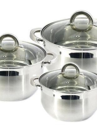 Набір каструль zauberg 3пр. (zb-234-smg) 2-3-4л (zb234s)