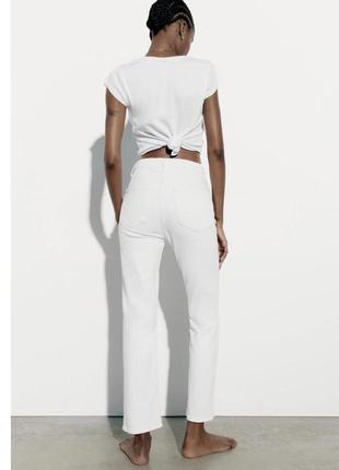 Белые джинсы мом мам zara hm mango massimo dutti брюки брюки джинсы 32 прямые фит2 фото