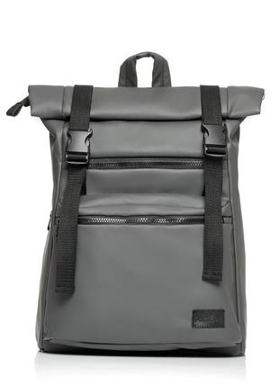 Рюкзак вмісткий ролл roll з анатомічною спинкою для ноутбука колір графітовий.5 фото