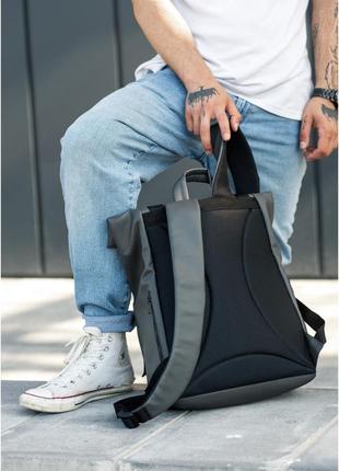 Рюкзак вмісткий ролл roll з анатомічною спинкою для ноутбука колір графітовий.4 фото