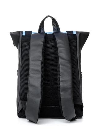 Рюкзак вмісткий ролл roll з анатомічною спинкою для ноутбука колір синій з жовтим.7 фото