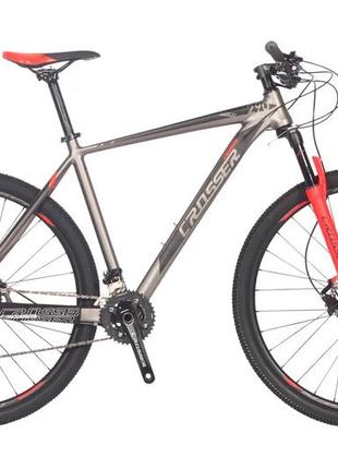Велосипед найнер crosser solo 29" (рама 19, 2*9) hidraulic l-twoo+altus сіро-червоний