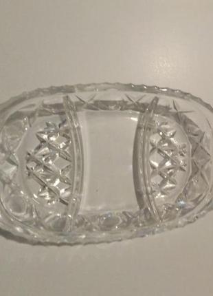 Тарелка для специй хрустальная
