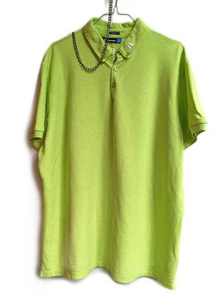 🌿▫️поло футболка ▫️🌿 оригинал оригинал оригинал оригинальная зеленая салатовая мужская размер l футболка хлопок