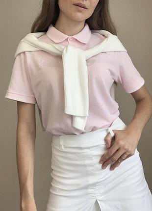 Тенниска 🎾 поло розовая женская для спорта футболка с воротничком