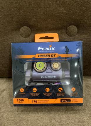 Фонарь налобный fenix hm65r-dt, фиолетовый