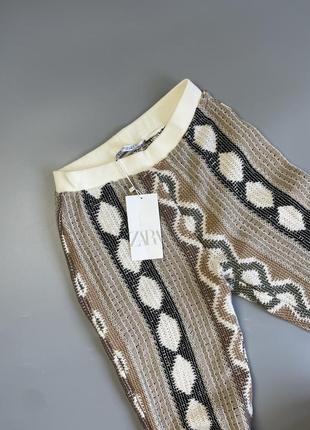 Новые брюки брюки вязаные zara