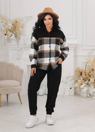 Стильный женский ольветовый костюм с кашемиром