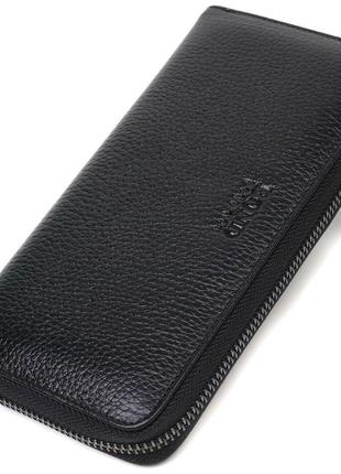 Замечательный женский кошелек из натуральной зернистой кожи bond 22053 черный