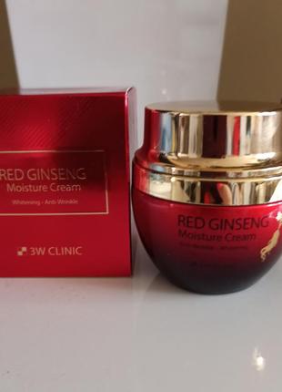 3w clinic red ginseng moisture cream - увлажняющий крем для лица с экстрактом красного женьшеня1 фото