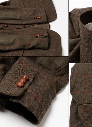 Burberry london vintage tweed wool blazer jacket мужской пиджак9 фото