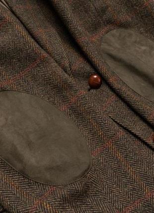 Burberry london vintage tweed wool blazer jacket мужской пиджак8 фото