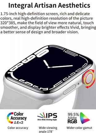 Смарт-годинник xs8+max чорний смарт часы пульсометр тонометр6 фото