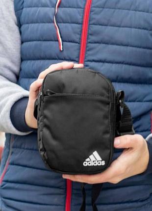 Молодежная сумка- мессенджер adidas moz маленькая городская барсетка через плечо адидас на 4 отделен1 фото