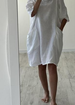 Плаття сукня сарафан італія льон лляний3 фото