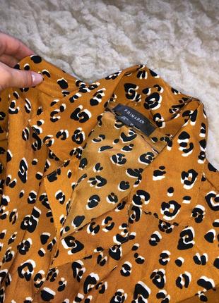 Комбинезон комбез атласный сатиновый леопардовый принт анималистический ромпер шортами2 фото