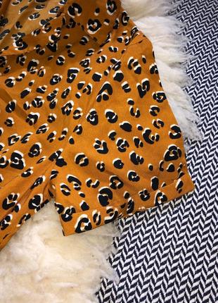 Комбинезон комбез атласный сатиновый леопардовый принт анималистический ромпер шортами9 фото