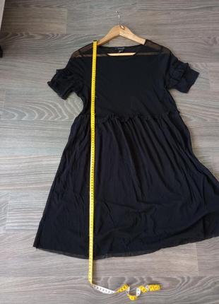 Чорна сукня туніка сіточка7 фото