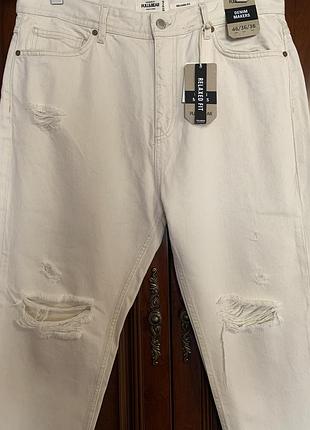 Джинсовые брюки pull&bear 100% cotton новые с бирками2 фото