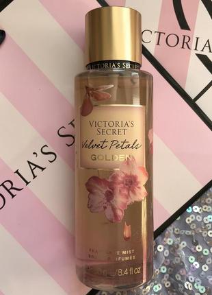 Спрей мист victoria’s secret velvet petals golden виктория сикрет парфюм мыст