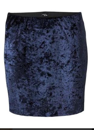 Женская, юбка, бархатная, велюровая, нарядная, esmara, размер 46/eur 40, 154363 фото