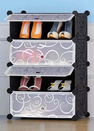 Шкаф для обуви пластиковый mp a1-4 (39х37х76см)1 фото