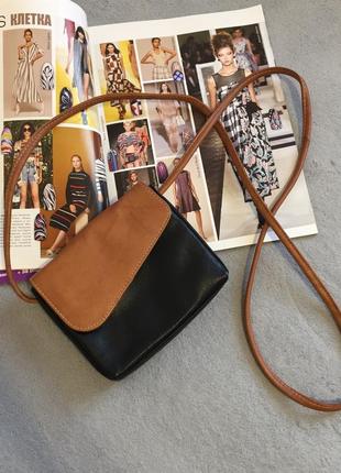 Стильная кожаная сумочка итальянского бренда vera pelle1 фото