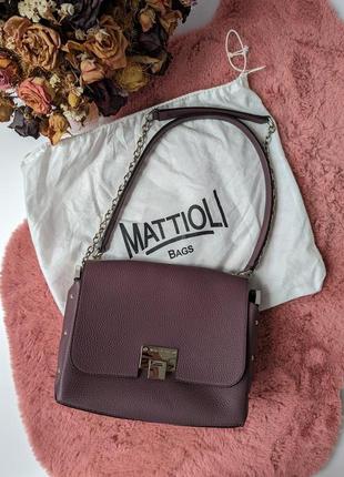Кожаная сумка mattioli кросс-боди рептилия
